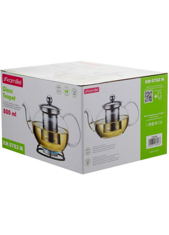 Чайник стеклянный заварочный со съемным ситечком (0783m) Kamille (268457085)