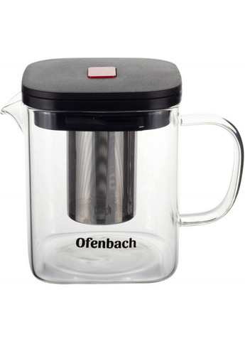 Чайник скляний заварювальний зі знімним ситечком (0612m) Ofenbach (268459189)