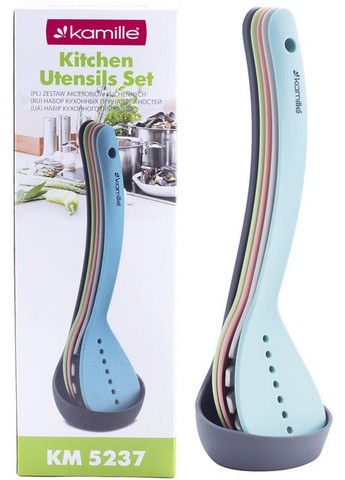 Набор кухонных принадлежностей Kitchen Utensils 5 предметов, нейлон Kamille (268459056)