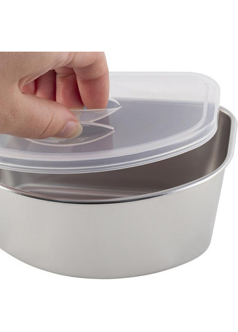 Ланч-бокс Snack дворівневий, пластик та нержавіюча сталь Kamille (268459022)