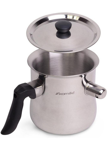 Молоковарка зі свистком та сталевою кришкою Kamille (268457112)