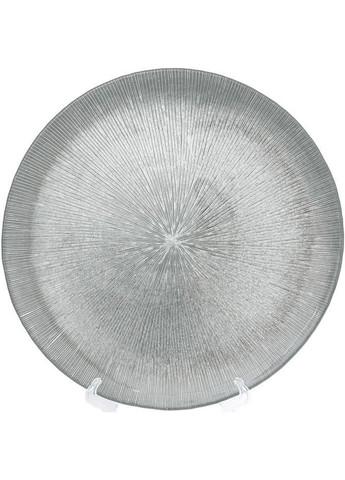 Блюдо сервировочное Silver Web декоративное, подставная тарелка, стекло Bona (268460021)