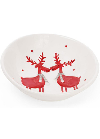 Набір 4 керамічні піали "Олені у шарфиках на білому" Bona (268457941)