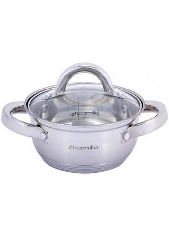 Набор 3 кастрюли Madrid из нержавеющей стали с мерной шкалой Kamille (268459061)