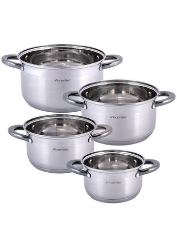 Набор 4 кастрюли Groningen из нержавеющей стали с 5-слойным индукционным дн Kamille (268459910)