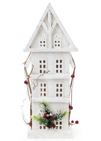 Декор "Зимний домик", деревянный с LED-подсветкой Bona (268458973)