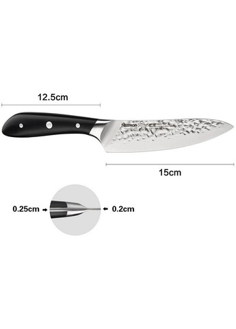 Нож поварской Hattori hammered из нержавеющей стали Fissman (268457185)