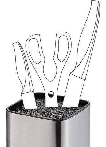 Колода-подставка для ножей Steel, нержавеющая сталь Fissman (268458170)