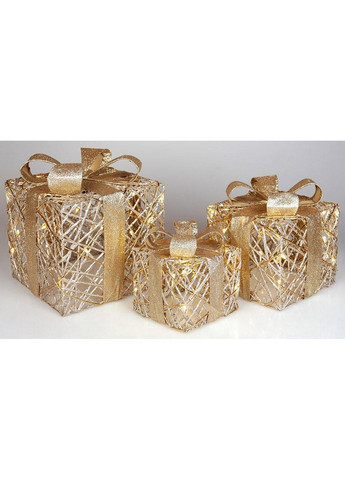 Набор декоративных подарков - 3 коробки с LED-подсветкой Bona (268460745)