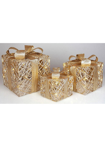 Набор декоративных подарков - 3 коробки с LED-подсветкой Bona (268460745)