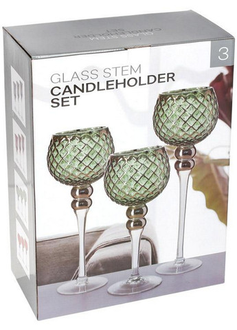 Набор 3 стеклянных подсвечника Christel Bona (268456869)