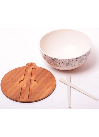 Миска из бамбукового волокна с бамбуковой крышкой и приборами Kamille (268458045)