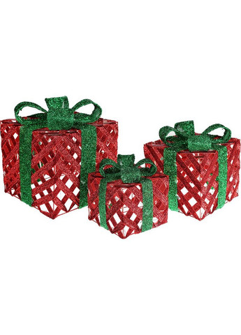 Набор декоративных подарков - 3 коробки с LED-подсветкой Bona (268457701)