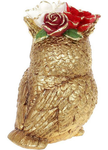 Декоративна статуетка "Сова з Квітами", полістоун Bona (268458838)