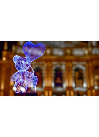 3D ночник-светильник "Мишка с шариком" 3DTOYSLAMP (268460994)