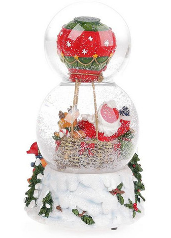 Декоративный водяной шар "Санта воздушном шаре", музыкальный Bona (268456859)