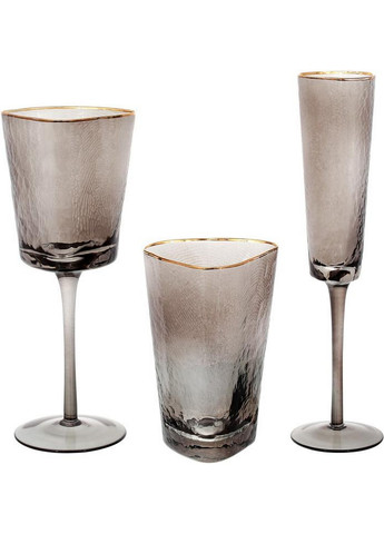 Набор 4 фужера Smoke Ice бокалы для вина, стекло Bona (268458940)