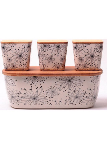 Хлібниця з бамбукового волокна + 3 ємності для зберігання Kamille (268459912)