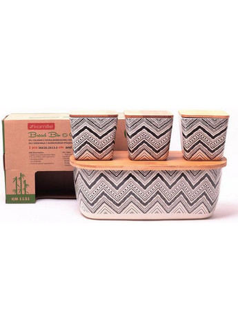 Хлібниця з бамбукового волокна + 3 ємності для зберігання Kamille (268459912)