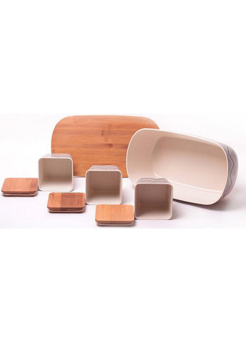 Хлібниця з бамбукового волокна + 3 ємності для зберігання Kamille (268459912)