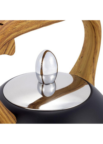 Чайник Whistling Kettle Black із нержавіючої сталі зі свистком Kamille (268459082)