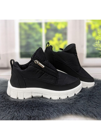 Черевики дутики жіночі чорні на хутрі SV (268454677)