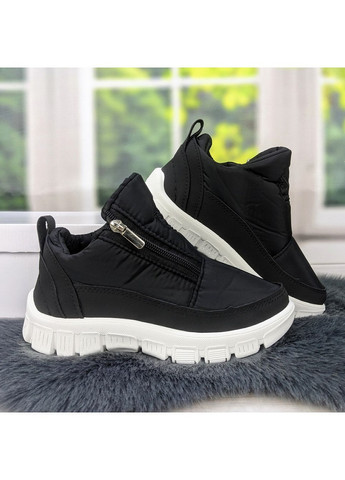 Черевики дутики жіночі чорні на хутрі SV (268454677)