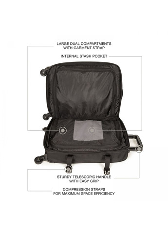 Малый чемодан Tranverz CNNCT S Черный Eastpak (268469605)