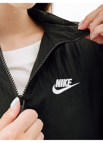 Чорна демісезонна жіноча куртка w nsw essntl wr wvn jkt чорний Nike