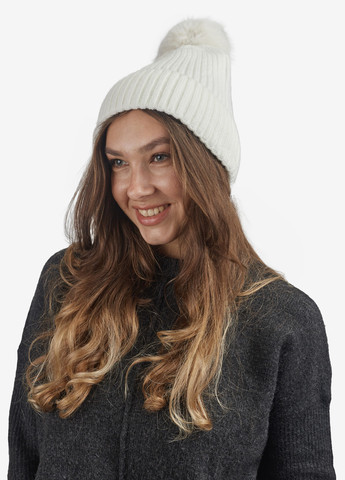 Шапка женская зимняя вязаная бини с помпоном Regina Notte (268467320)
