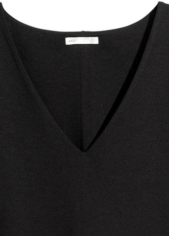 Черное деловое короткое платье H&M однотонное