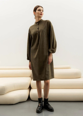 Оливковое (хаки) кэжуал платье pre-fall collection Seventeen однотонное