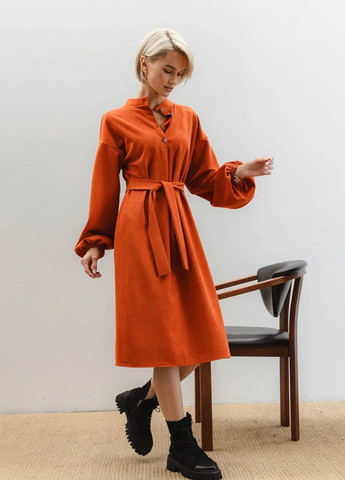 Оранжевое кэжуал платье pre-fall collection Seventeen однотонное