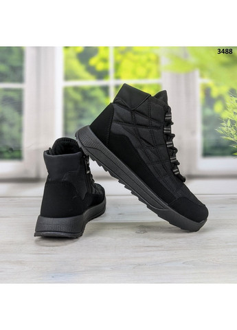 Черные зимние ботинки мужские зимние на шнурках Progress