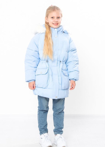 Голубая зимняя куртка для девочки (зима) No Brand