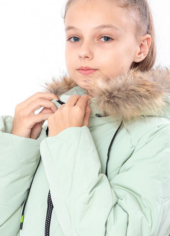 Зеленая зимняя куртка для девочки (зима) юниор No Brand