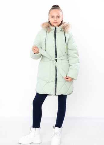 Зеленая зимняя куртка для девочки (зима) юниор No Brand