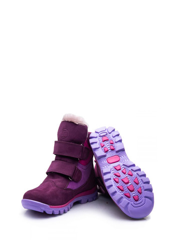 Розово-лиловые зимние ботинки Theo Leo