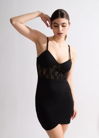 Чорна коктейльна сукня жін Terranova однотонна