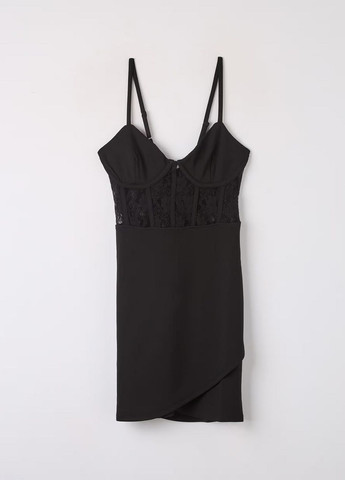 Черное коктейльное платье жен Terranova однотонное