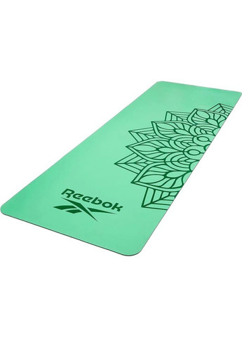 Двухстороний коврик для йоги Natural Rubber Yoga Mat зеленый Reebok (268743516)