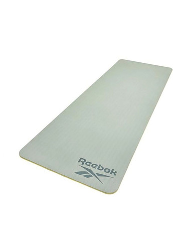 Двосторонній килимок для йоги Double Sided 4mm Yoga Mat сзелений Reebok (268743504)