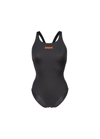 Комбинированный демисезонный купальник закритий для женщин team swimsuit swim pro solid темно-серый, оранжевый жен Arena