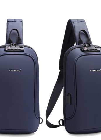 Городская сумка-рюкзак через плечо антивор (кросс боди) T-S8102A Синий (TGN-T-S8102A-3130) Tigernu (268752436)