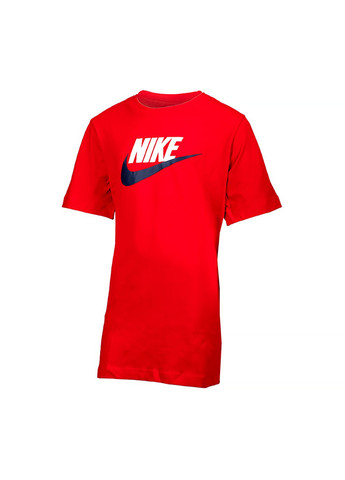 Червона демісезонна дитяча футболка k nsw tee futura icon td червоний Nike