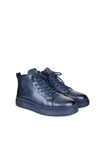 Синие зимние кожаные ботинки мужские синие с мехом,,wl377m-3 син,40 Berisstini