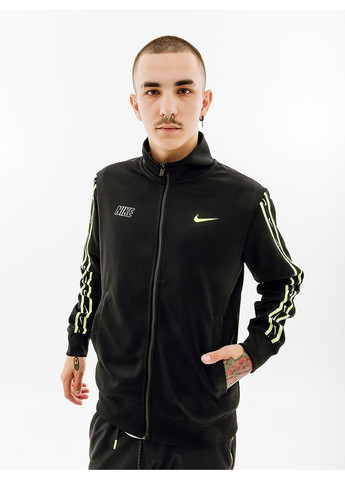 Черная демисезонная мужская куртка m nsw repeat sw pk tracktop черный Nike