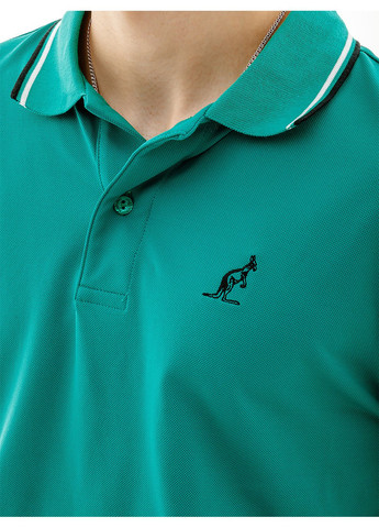 Зелена чоловіча футболка two-stripes polo tech pique' r-fit зелений Australian