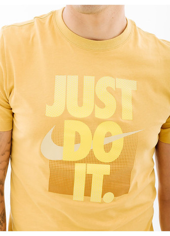 Желтая мужская футболка m nsw tee 12mo jdi жёлтый Nike