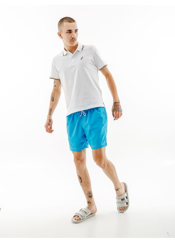 Біла чоловіча футболка 2-stripe pique' polo s-fit білий Australian